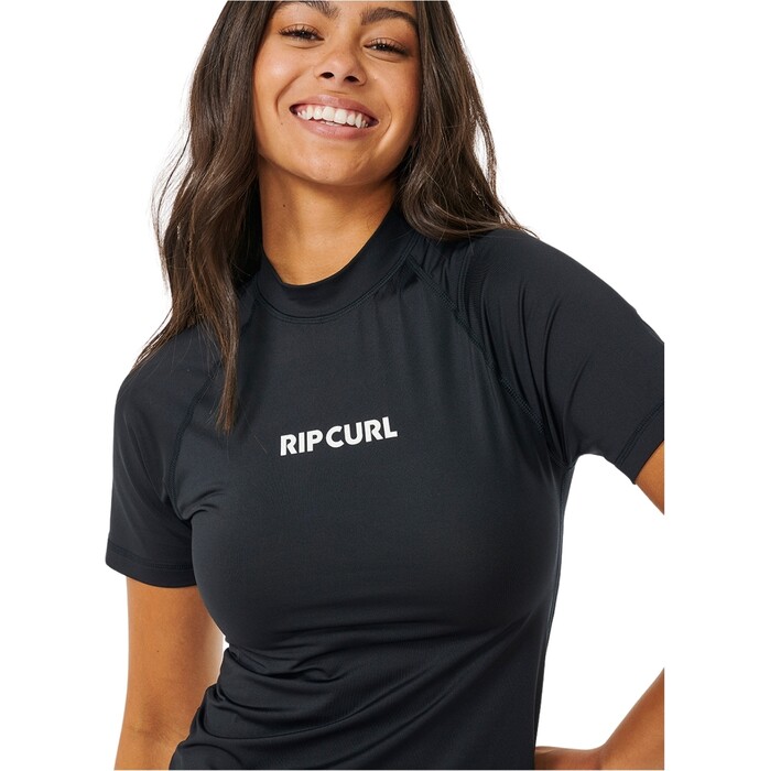 2024 Rip Curl Mujer Classic Surf Chaleco De Lycra De Manga Corta 17NWRV - Black